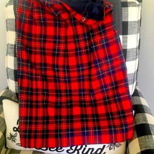 Pendleton wool holiday plaid skirt